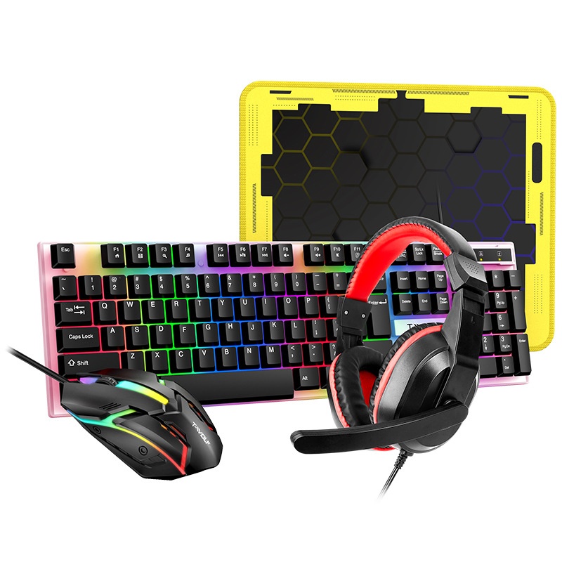 스페인어 러시아어 키보드 레이아웃 게이밍 콤보 4 in - Gaming Keyboard Mouse And Headset Combo 리뷰 및 가격