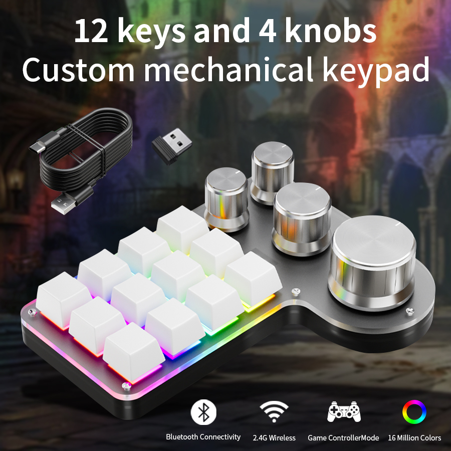 3가지 모드 12키 기계식 키보드 4개 노브 맞춤 프로 - Gaming Keyboard 1 Hand 리뷰 및 가격