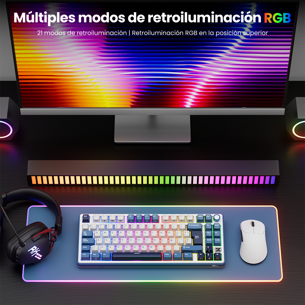 RK Royal Kludge X87 스페인어 무선 기계 - Gaming Keyboard Thocky 리뷰 및 가격
