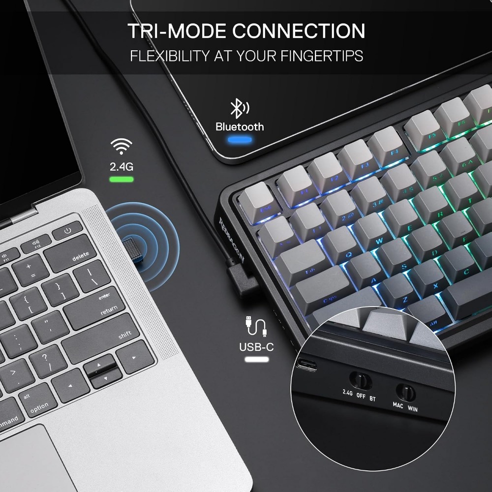 98키 무선 기계식 게이밍 키보드 (RGB, 핫스왑 소 - Gaming Keyboard No Noise 리뷰 및 가격