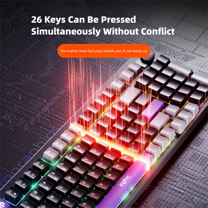 INPHIC V98 TYPE-C 유선 게이밍 키보드 9 - Gaming Keyboard No Noise 리뷰 및 가격