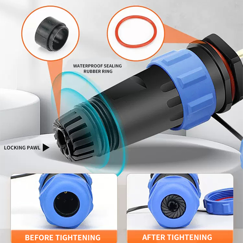 IP68 SP13 항공 플러그 소켓 방수 커넥터 후면  - Aviator Connector Kit 리뷰 및 가격