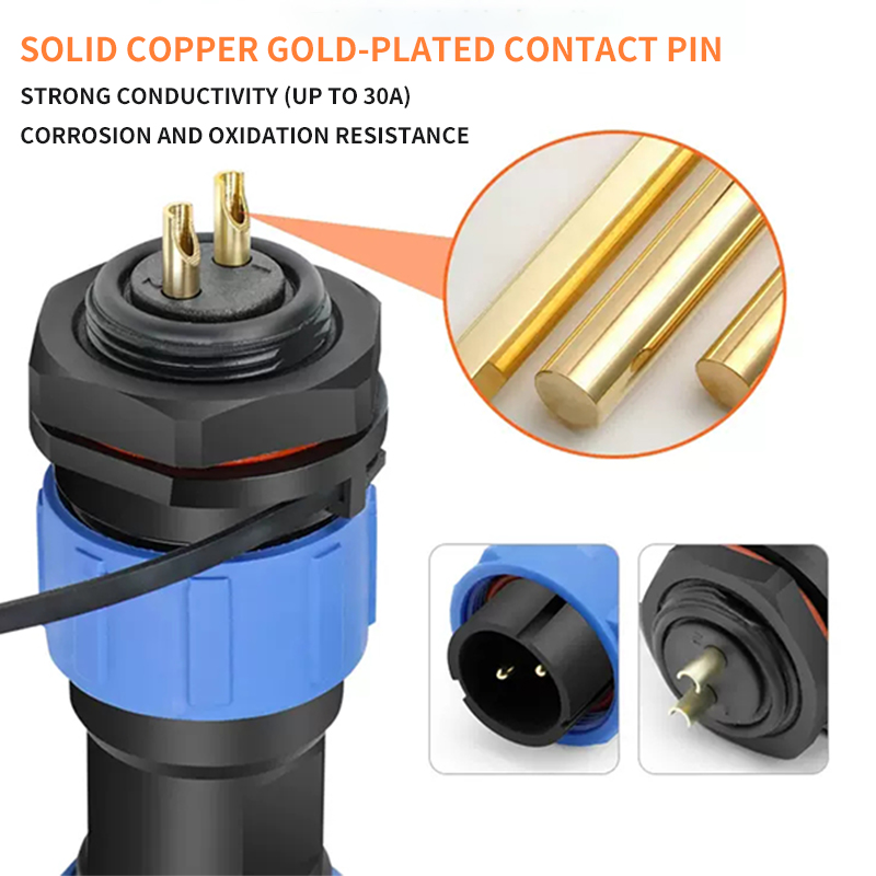 IP68 SP13 항공 플러그 소켓 방수 커넥터 후면  - Aviator Connector Kit 리뷰 및 가격