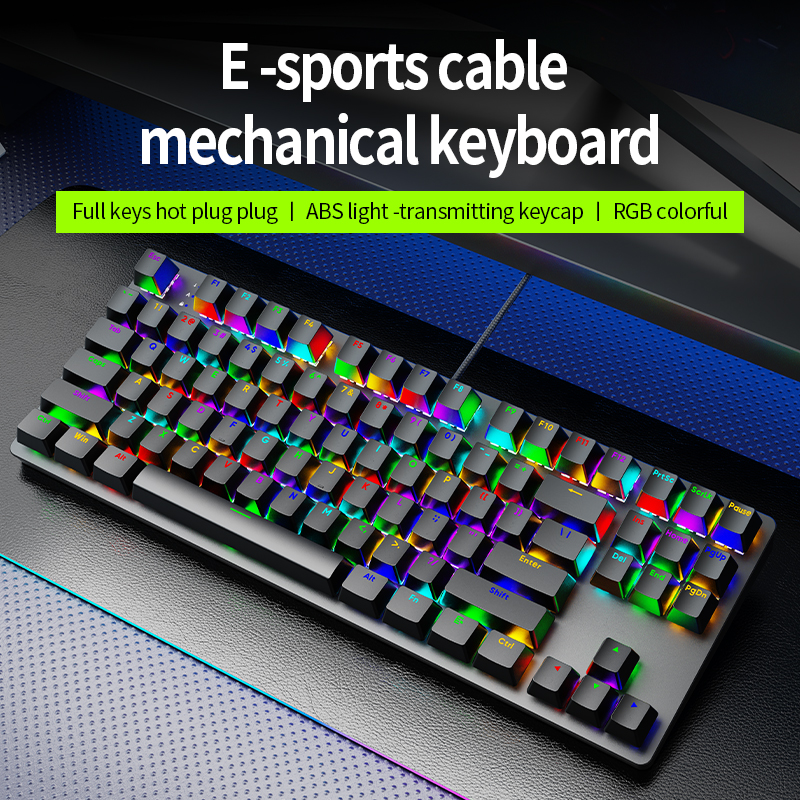 AK87 핫스왑 가능 기계식 게이밍 키보드, RGB 백 - Keyboard Gaming Blue Switch 리뷰 및 가격