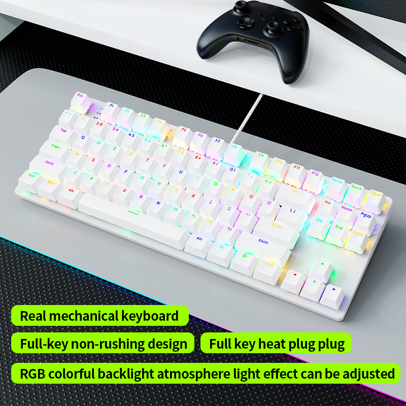 AK87 핫스왑 가능 기계식 게이밍 키보드, RGB 백 - Keyboard Gaming Blue Switch 리뷰 및 가격