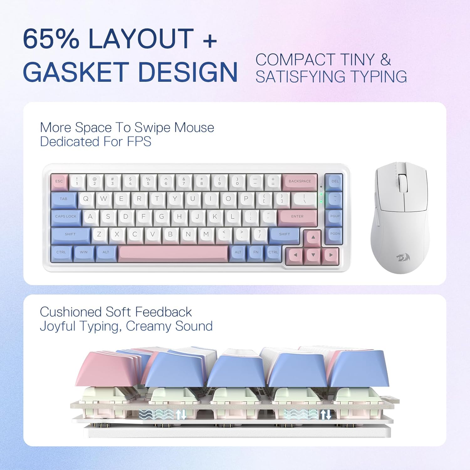 Redragon K709 PRO 65% 무선 가스켓,  - Gaming Keyboard No Noise 리뷰 및 가격