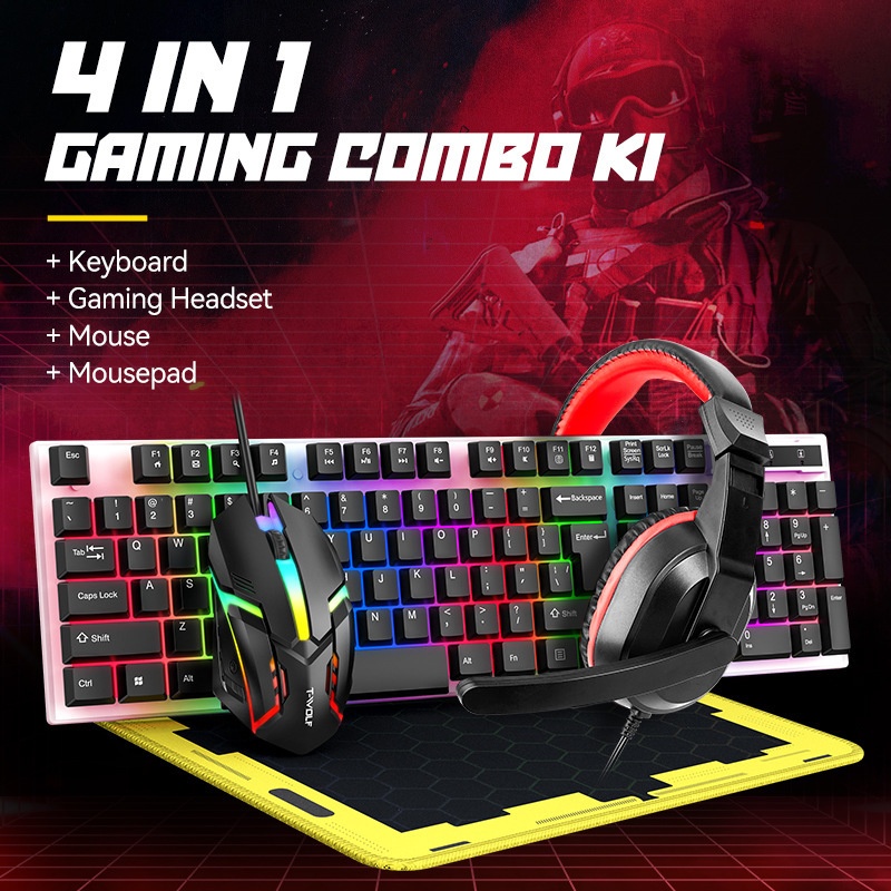 T-Wolf Tf240 4 in 1 스페인 게이밍 콤보 - Gaming Keyboard Mouse And Headset Combo 리뷰 및 가격