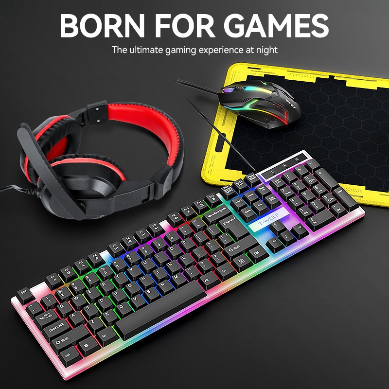 T-Wolf Tf240 4 in 1 스페인 게이밍 콤보 - Gaming Keyboard Mouse And Headset Combo 리뷰 및 가격