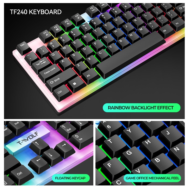 T-Wolf Tf240 4 in 1 스페인 게이밍 콤보 - Gaming Keyboard Mouse And Headset Combo 리뷰 및 가격
