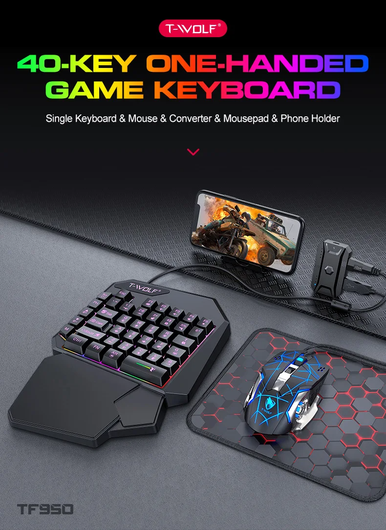 키트 모빌라도르 게이머 키트 게이밍 키보드 마우스 모바 - Gaming Keyboard 1 Hand 리뷰 및 가격