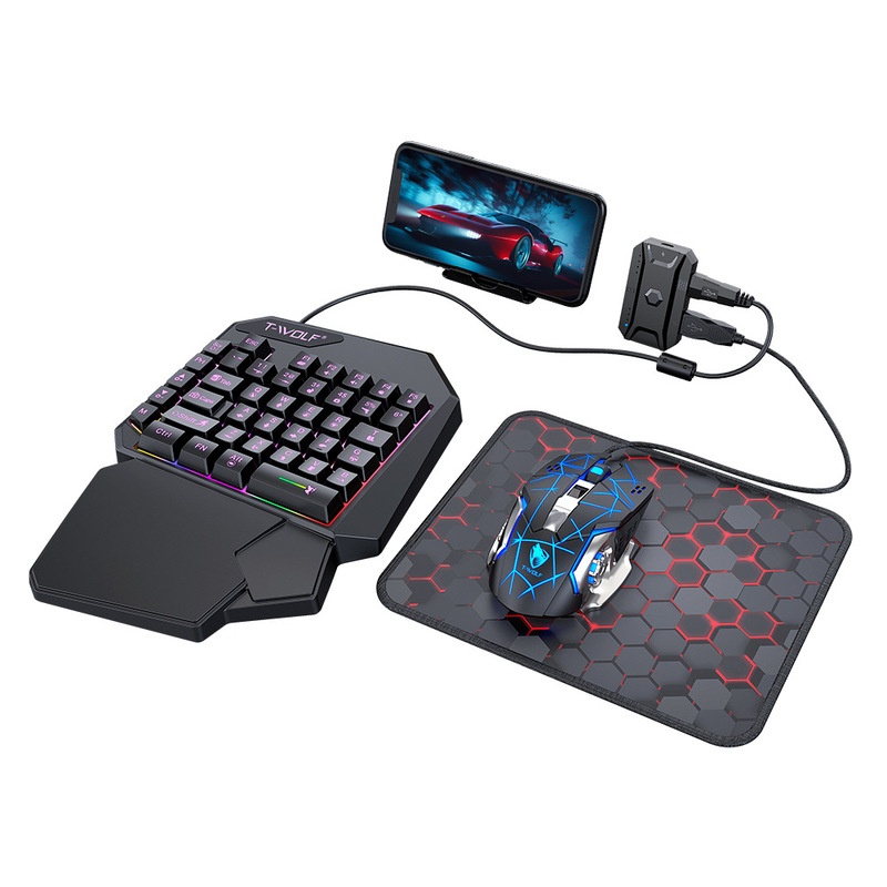 T-Wolf Tf950 5 in 1 한손 게이밍 키보드 - Gaming Keyboard 1 Hand 리뷰 및 가격