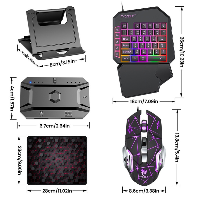 T-Wolf Tf950 5 in 1 한손 게이밍 키보드 - Gaming Keyboard 1 Hand 리뷰 및 가격