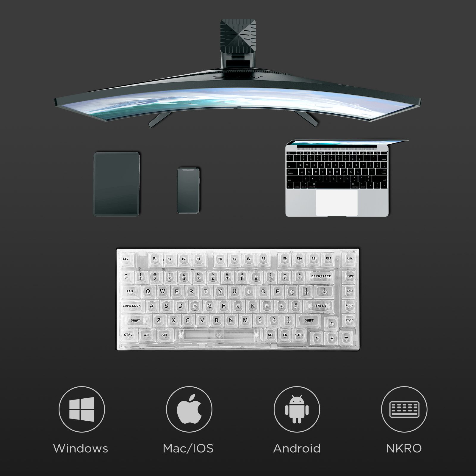 YUNZII X75 흰색 82 키 핫 스왑 가능 유선  - Gaming Keyboard Thocky 리뷰 및 가격