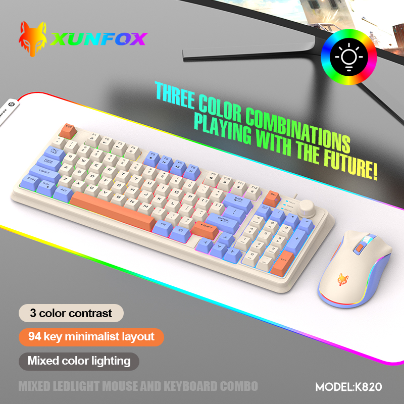 K820 USB 유선 게임 키보드 마우스 세트 조명 데 - Gaming Keyboard And Mouse Combo 리뷰 및 가격