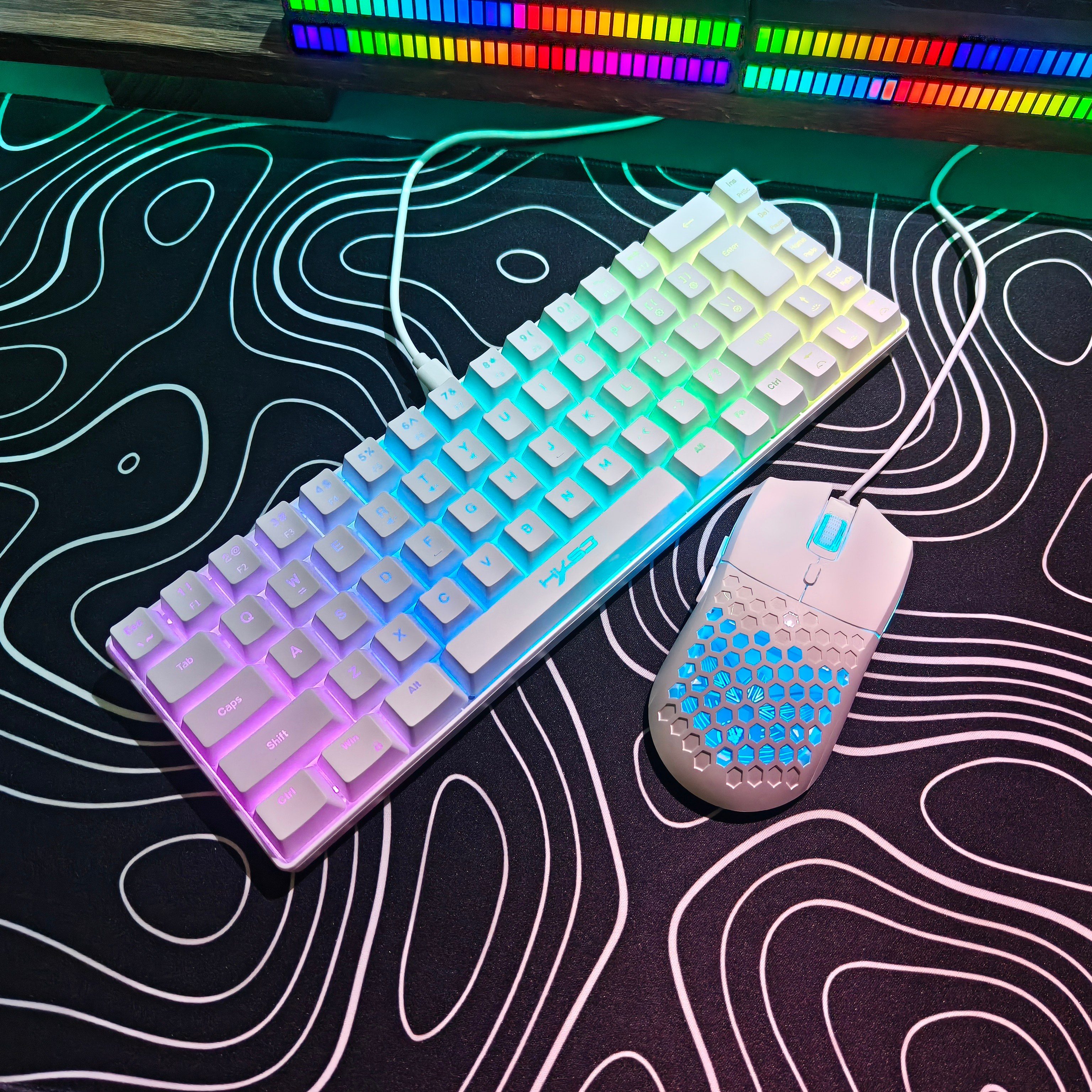 컴팩트 HXSJ 68키 마우스 및 키보드 세트 RGB  - Keyboard Gaming Mac 리뷰 및 가격