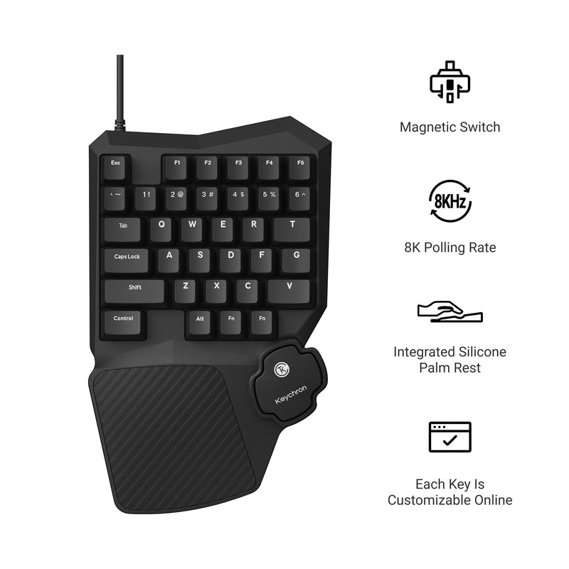 키크론 C0 HE 8K 유선 원핸드 마그네틱 스위치 게 - Gaming Keyboard 1 Hand 리뷰 및 가격