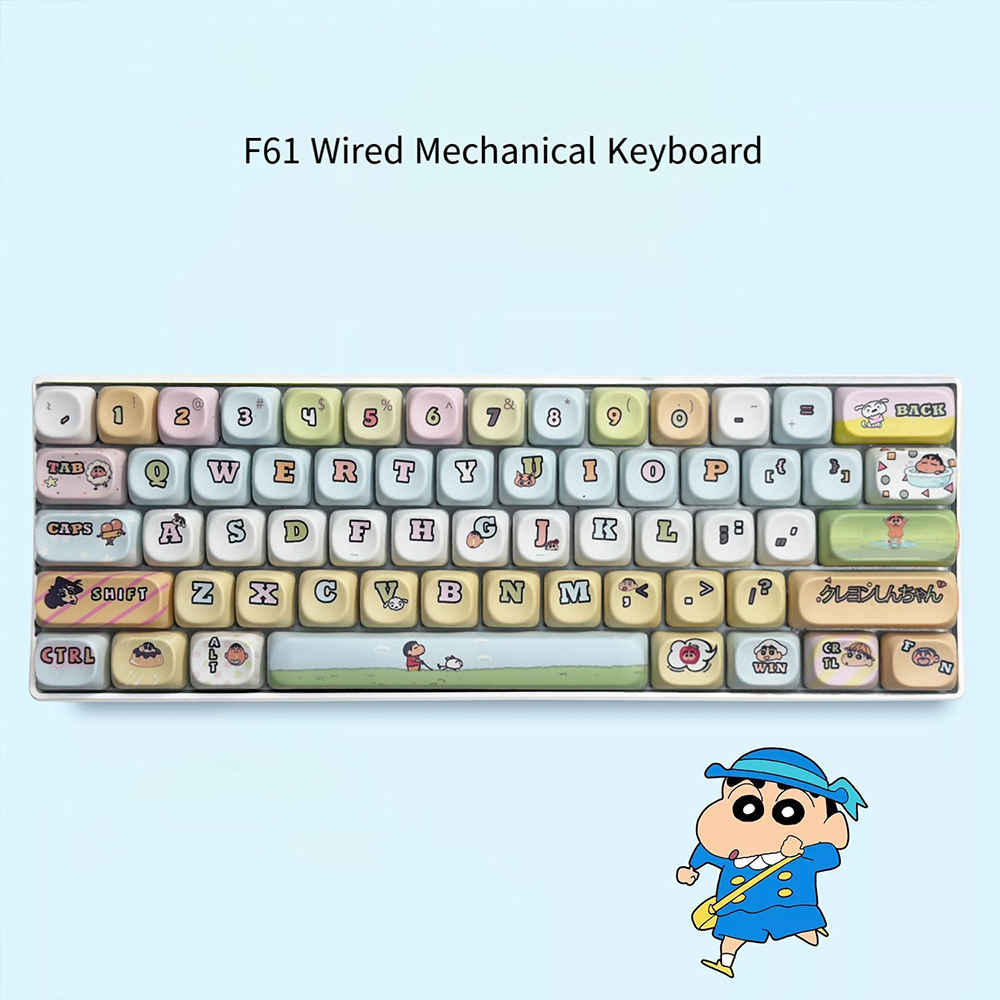 크레용 신짱 61키 기계식 키보드 Rgb 백라이트 핫  - Keyboard Gaming Blue Switch 리뷰 및 가격