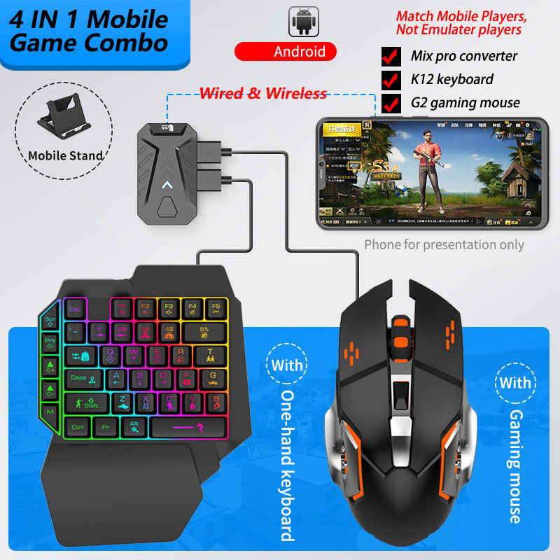 모바일 게임 컨버터 게이밍 키보드 및 마우스 키트 한손 - Gaming Keyboard Half 리뷰 및 가격