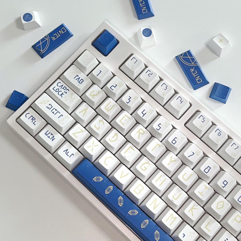 132 키 별자리 체리 프로필 MX 스위치 용 PBT  - Keyboard Gaming Blue Switch 리뷰 및 가격
