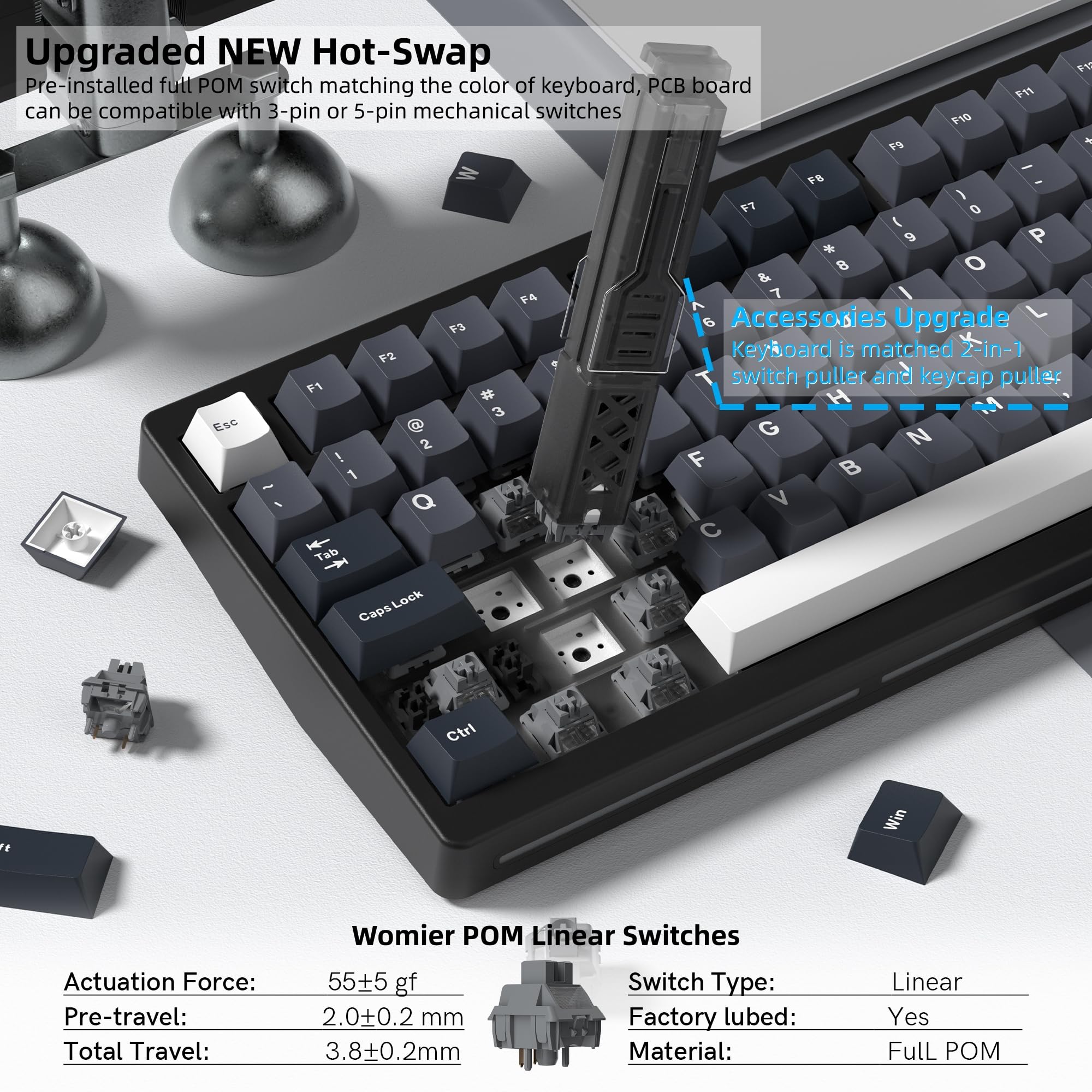 Womier MT75 무선 기계식 트라이 모드 키보드( - Gaming Keyboard Thocky 리뷰 및 가격