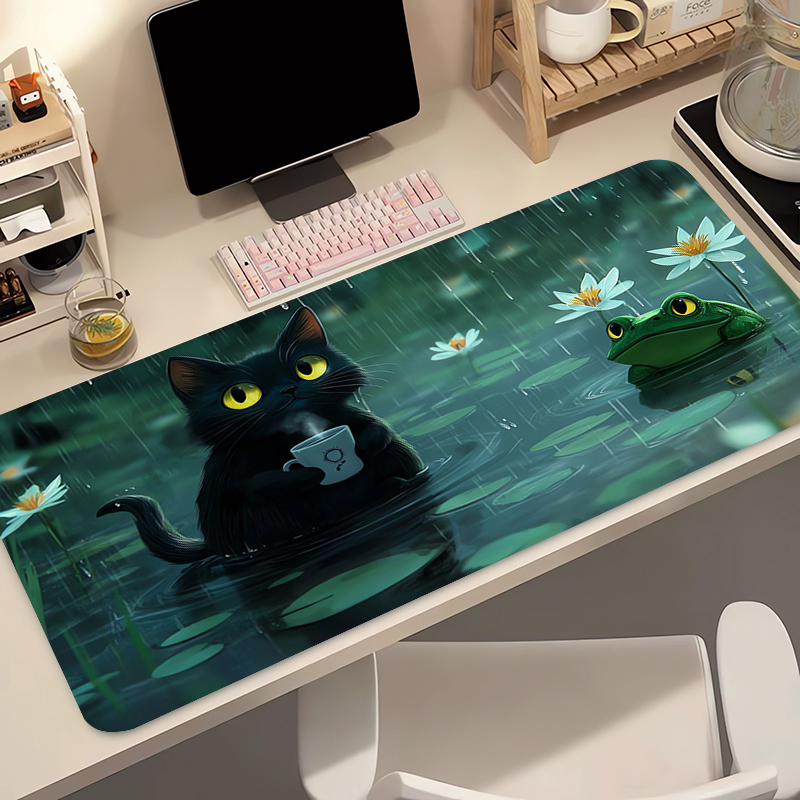 귀여운 검은 고양이 실리콘 소프트 게이밍 마우스 패드  - Gaming Keyboard And Mouse 리뷰 및 가격