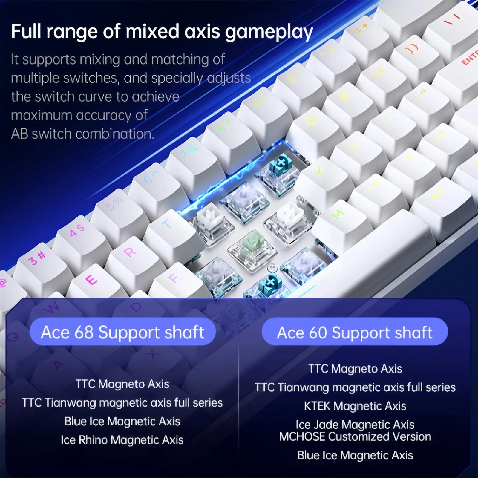 MCHOSE ACE 68 마그네틱 스위치 게이밍 키보드 - Gaming Keyboard Hall Effect Switches 리뷰 및 가격