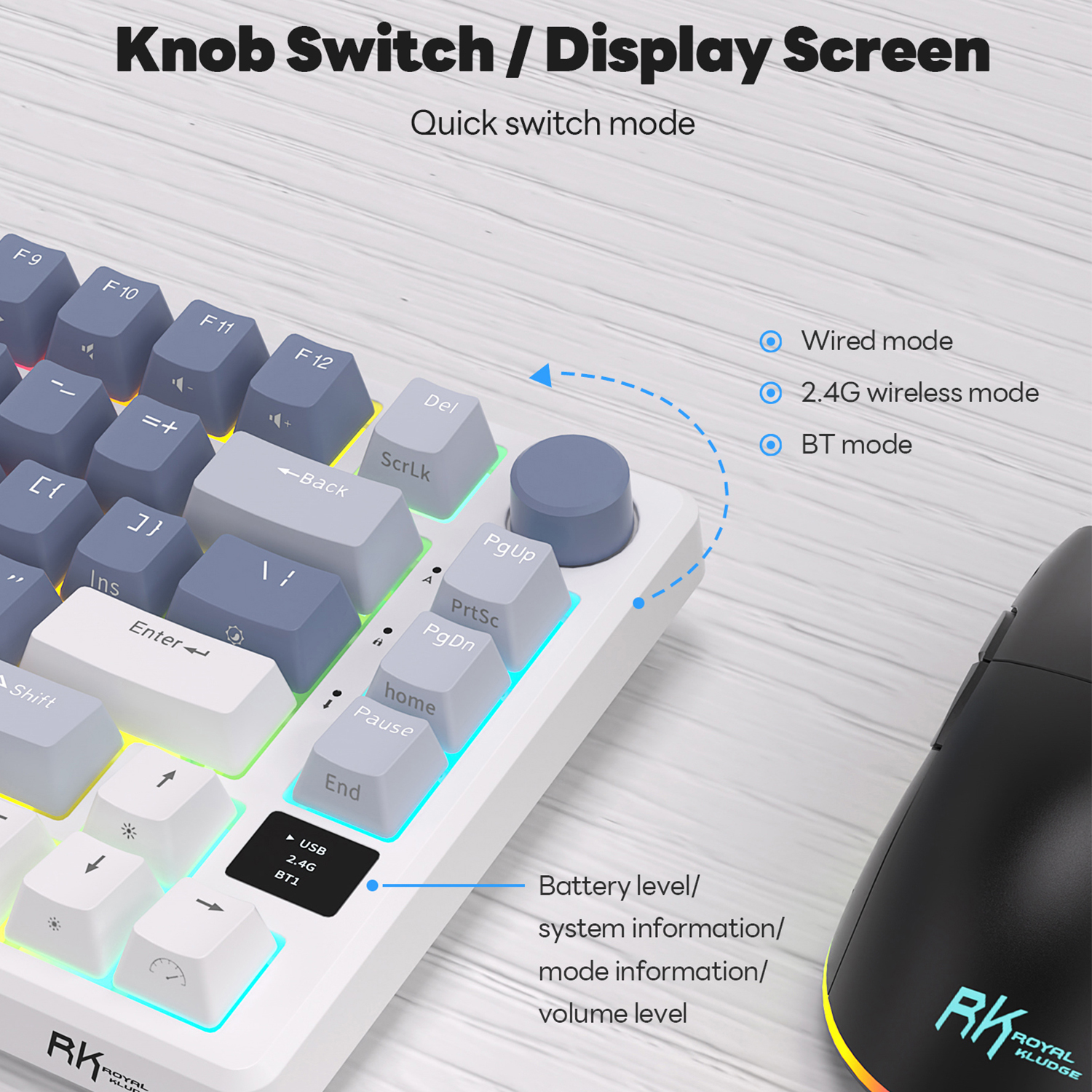 RK ROYAL KLUDGE M75 2.4G 무선/블루 - Gaming Keyboard Half 리뷰 및 가격