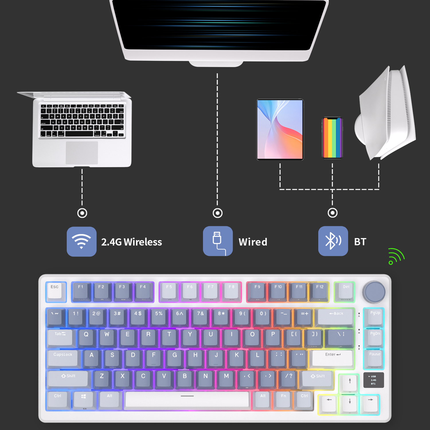 RK ROYAL KLUDGE M75 2.4G 무선/블루 - Gaming Keyboard Half 리뷰 및 가격