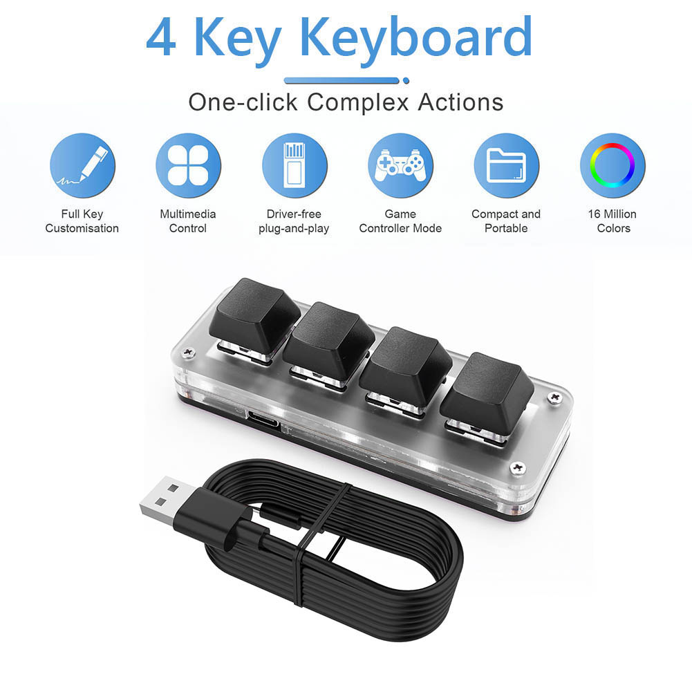 3키 1노브/4키 원핸드 기계식 게이밍 키보드 레드 스 - Gaming Keyboard 1 Hand 리뷰 및 가격