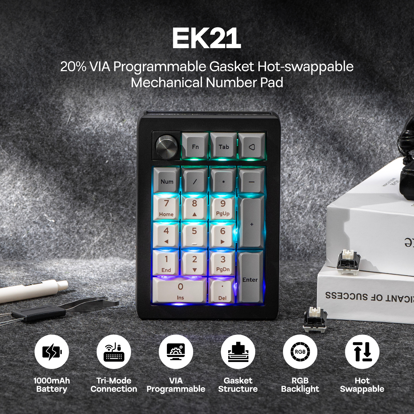 EPOMAKER EK21 VIA 20% 가스켓 유선/블 - Keyboard Gaming Mac 리뷰 및 가격