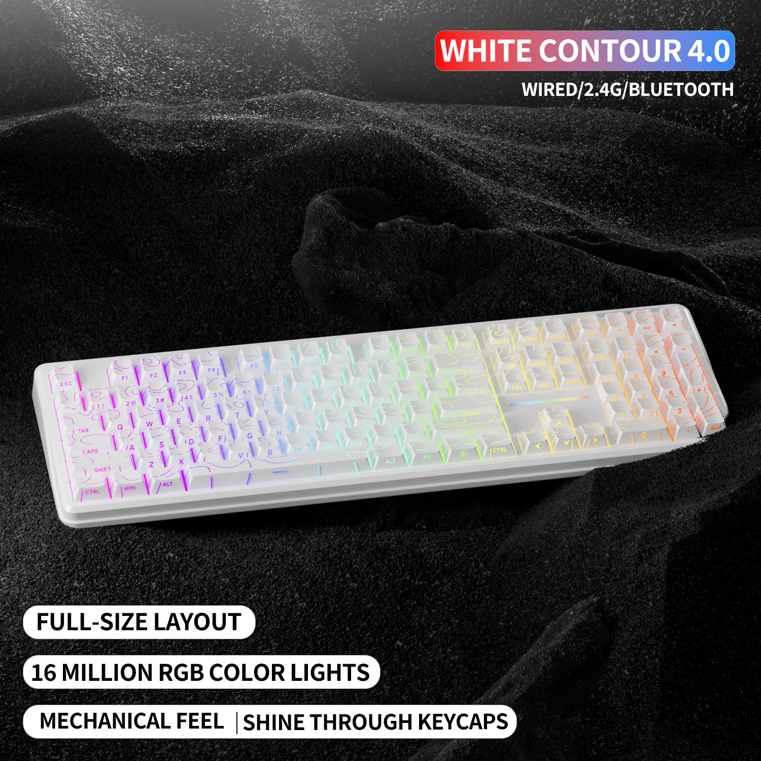 V108 프로 유선&무선 키보드 블루투스 2.4G 풀  - Gaming Keyboard No Noise 리뷰 및 가격