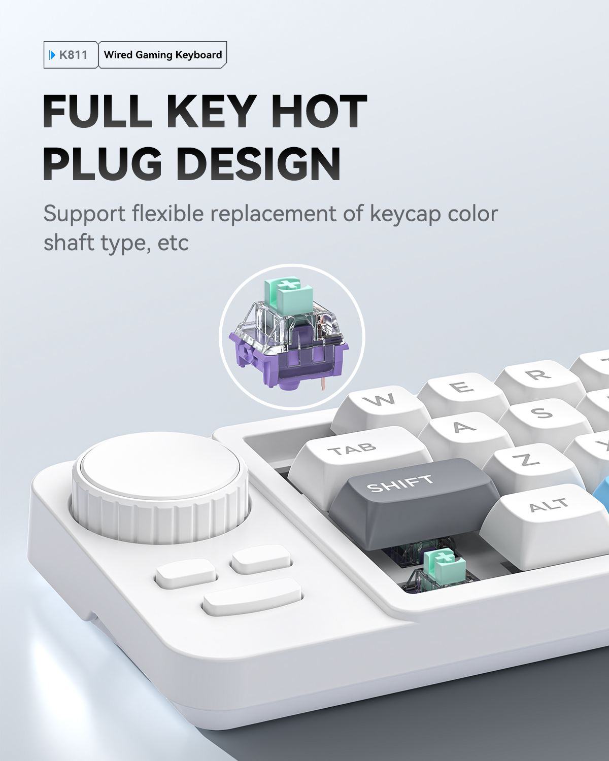 볼륨 스크롤이 있는 핫 스왑 유선 기계식 키보드 Jos - Gaming Keyboard 1 Hand 리뷰 및 가격