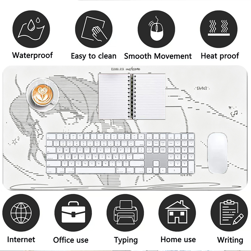 1Pcs 가죽 마우스 패드 애니메이션 엔젤 소녀 Y2k - Gaming Keyboard And Mouse 리뷰 및 가격