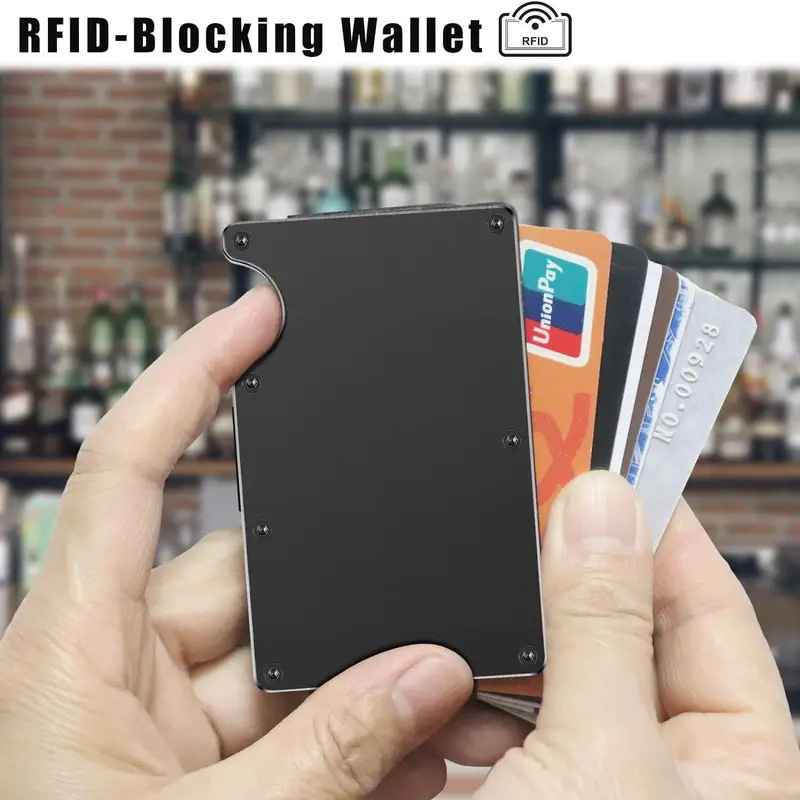 신형 슬림 패션 RFID 보호 카드 홀더 남녀 공용 알 - Aluminum Case 65 리뷰 및 가격
