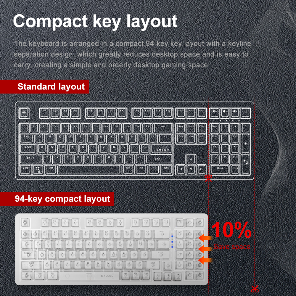 E-YOOSO Z94 USB 기계식 게임용 키보드 유선 - Keyboard Gaming Blue Switch 리뷰 및 가격